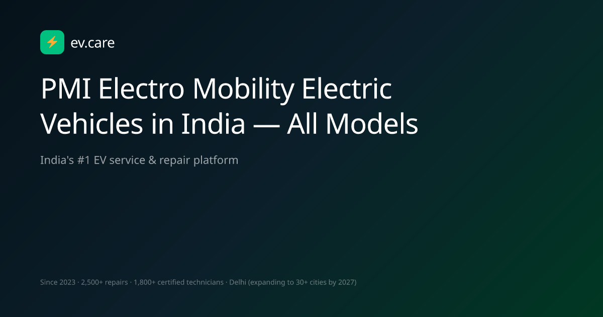 PMI Electro Mobility Electric Vehicles in India — All Models, Prices ...