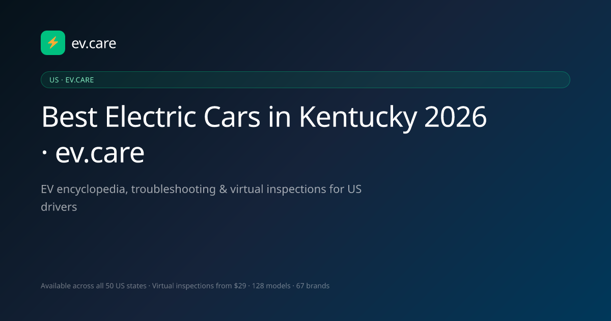 Best Electric Cars in Kentucky 2026 · ev.care · ev.care