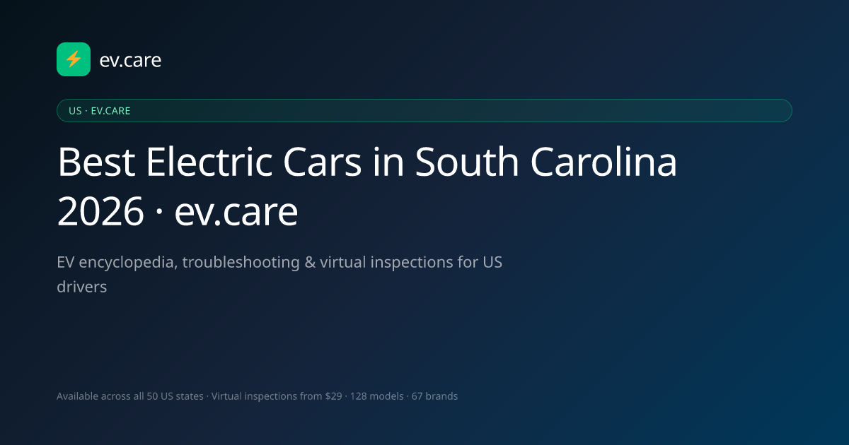 Best Electric Cars in South Carolina 2026 · ev.care · ev.care