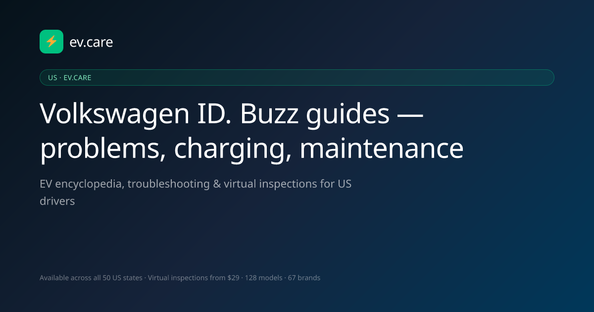 Volkswagen ID. Buzz guides — problems, charging, maintenance, buying ...
